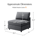 Aeris Modern Curved Sectional Parts & Components