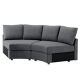 Aeris Modern Curved Sectional Parts & Components