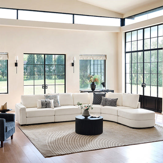 Aeris Modern Curved Sectional Sofa Set