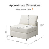 Aeris Modern Curved Sectional Parts & Components