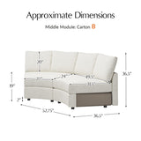 Aeris Modern Curved Sectional Parts & Components