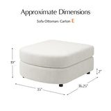 Aeris Modern Curved Sectional Parts & Components