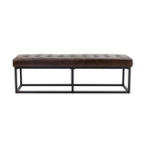 Rosana Multifunctional Use Genuine Leather Top Cushion Bench