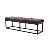 Rosana Multifunctional Use Genuine Leather Top Cushion Bench