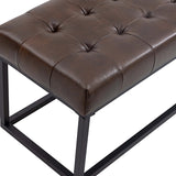 Rosana Multifunctional Use Genuine Leather Top Cushion Bench