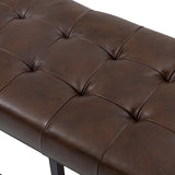 Rosana Multifunctional Use Genuine Leather Top Cushion Bench