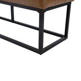 Rosana Multifunctional Use Genuine Leather Top Cushion Bench