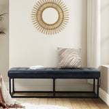 Rosana Multifunctional Use Genuine Leather Top Cushion Bench