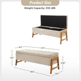 Salina Mid-century Modern Inspired Storage Bench