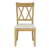 Amaya Rustic Modern Farmhouse Solid Wood Dining Chair-Set of 2