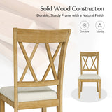 Amaya Rustic Modern Farmhouse Solid Wood Dining Chair-Set of 2