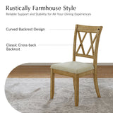 Amaya Rustic Modern Farmhouse Solid Wood Dining Chair-Set of 2