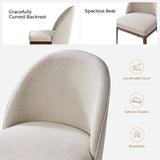 Serta Upholstered Dining Chair: Solid Wood Legs & Versatile Use (Set of 2/4/6)