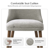 Zara Dining Chair Set of 2/4/6: Curved Backrest, Natural Wood Legs & Comfortable Cushion