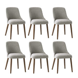 Zara Dining Chair Set of 2/4/6: Curved Backrest, Natural Wood Legs & Comfortable Cushion