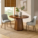 Zara Dining Chair Set of 2/4/6: Curved Backrest, Natural Wood Legs & Comfortable Cushion
