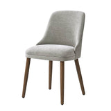 Zara Dining Chair Set of 2/4/6: Curved Backrest, Natural Wood Legs & Comfortable Cushion