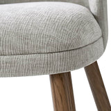 Zara Dining Chair Set of 2/4/6: Curved Backrest, Natural Wood Legs & Comfortable Cushion