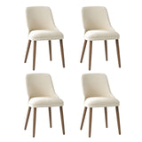 Zara Dining Chair Set of 2/4/6: Curved Backrest, Natural Wood Legs & Comfortable Cushion