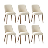 Zara Dining Chair Set of 2/4/6: Curved Backrest, Natural Wood Legs & Comfortable Cushion