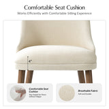 Zara Dining Chair Set of 2/4/6: Curved Backrest, Natural Wood Legs & Comfortable Cushion