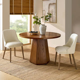 Zara Dining Chair Set of 2/4/6: Curved Backrest, Natural Wood Legs & Comfortable Cushion