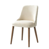Zara Dining Chair Set of 2/4/6: Curved Backrest, Natural Wood Legs & Comfortable Cushion
