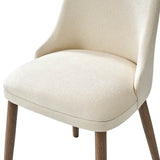 Zara Dining Chair Set of 2/4/6: Curved Backrest, Natural Wood Legs & Comfortable Cushion