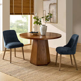 Zara Dining Chair Set of 2/4/6: Curved Backrest, Natural Wood Legs & Comfortable Cushion