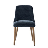 Zara Dining Chair Set of 2/4/6: Curved Backrest, Natural Wood Legs & Comfortable Cushion