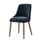 Zara Dining Chair Set of 2/4/6: Curved Backrest, Natural Wood Legs & Comfortable Cushion