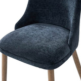 Zara Dining Chair Set of 2/4/6: Curved Backrest, Natural Wood Legs & Comfortable Cushion
