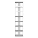 TUHOME Odesto 48.7-Inch Vertical Shoe Rack with Eight Tiers for Organized Footwear Storage, Slim Space-Saving Tower for Entryways, Bedrooms or Living Rooms, Compact Standalone or Stackable Solution for Daily Shoe Organization