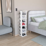 TUHOME Odesto 48.7-Inch Vertical Shoe Rack with Eight Tiers for Organized Footwear Storage, Slim Space-Saving Tower for Entryways, Bedrooms or Living Rooms, Compact Standalone or Stackable Solution for Daily Shoe Organization