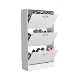 Inola High 3-Tier Pull Down Shoe Rack, Space-Efficient Entryway and Bedroom Shoe Storage with Pull-Down Doors, Stores Up to 18 Pairs of Shoes, Sleek Design for Maximizing Organization in Compact Spaces