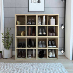 Entryway Stackable Storage Unit, Stackable Cabinet, Four Shelves