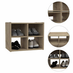 Entryway Stackable Storage Unit, Stackable Cabinet, Four Shelves