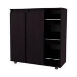 Houck Shoe Rack with 3 Side Tiers, Compact Storage for Shoes, Boots, and Accessories Organizer