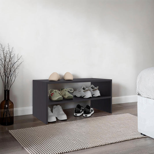 TUHOME Silpa Small Shoe Rack with Three Open Shelves and Compact Modern Design, Space-Saving Footwear Organizer for Entryways, Closets or Narrow Living Spaces, Functional Storage Solution for Everyday Shoes and Accessories
