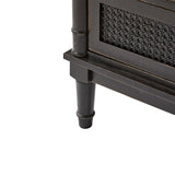 Emilio 3-Drawer Solid Wood Nightstand with USB Charging Port