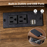 Emilio 3-Drawer Solid Wood Nightstand with USB Charging Port