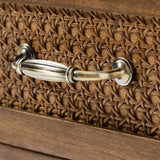 Emilio 3-Drawer Solid Wood Nightstand with USB Charging Port