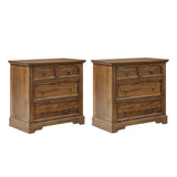 Monica 4-Drawer Solid Wood Nightstand with Built-in USB Ports(Optional Types)