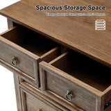 Monica 4-Drawer Solid Wood Nightstand with Built-in USB Ports(Optional Types)