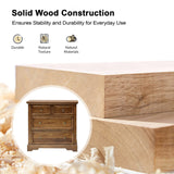 Monica 4-Drawer Solid Wood Nightstand with Built-in USB Ports(Optional Types)
