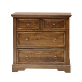 Monica 4-Drawer Solid Wood Nightstand with Built-in USB Ports(Optional Types)