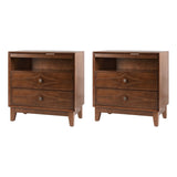 Josefa 3-Drawer Nightstand with Type-C and USB(Optional Types)