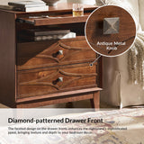 Josefa 3-Drawer Nightstand with Type-C and USB(Optional Types)