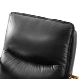 Brinna Genuine Leather Office Chair with 360-degree Swivel Wheels