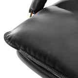 Brinna Genuine Leather Office Chair with 360-degree Swivel Wheels